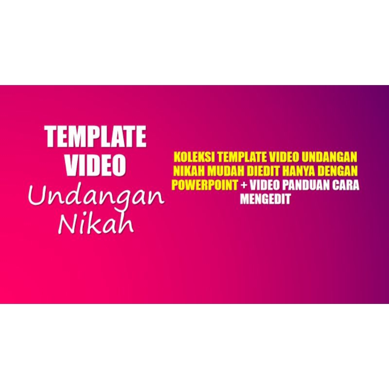 Template video undangan pernikahan digital