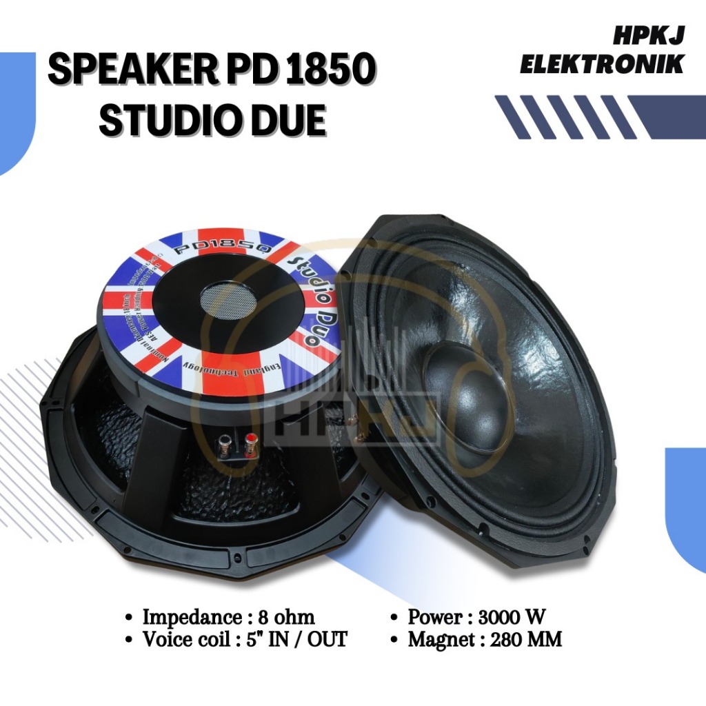SPEAKER KOMPONEN 18 INCH STUDIO DUE PD 1850 SPIKER PD 1850 STUDIO DUE