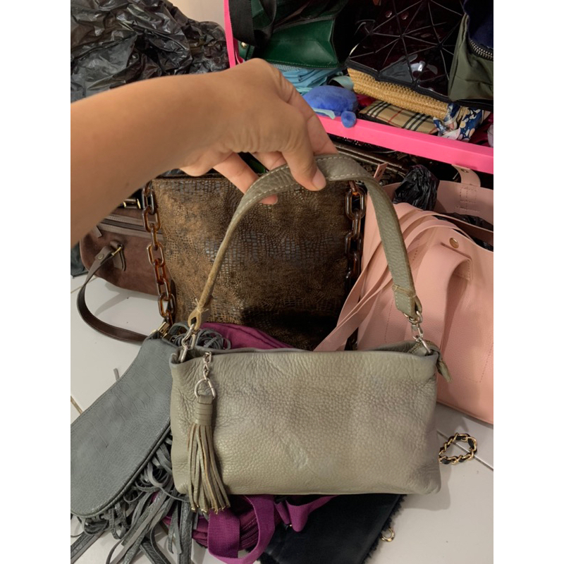 Tas shoulder Beyond Best/tas ketek kulit asli