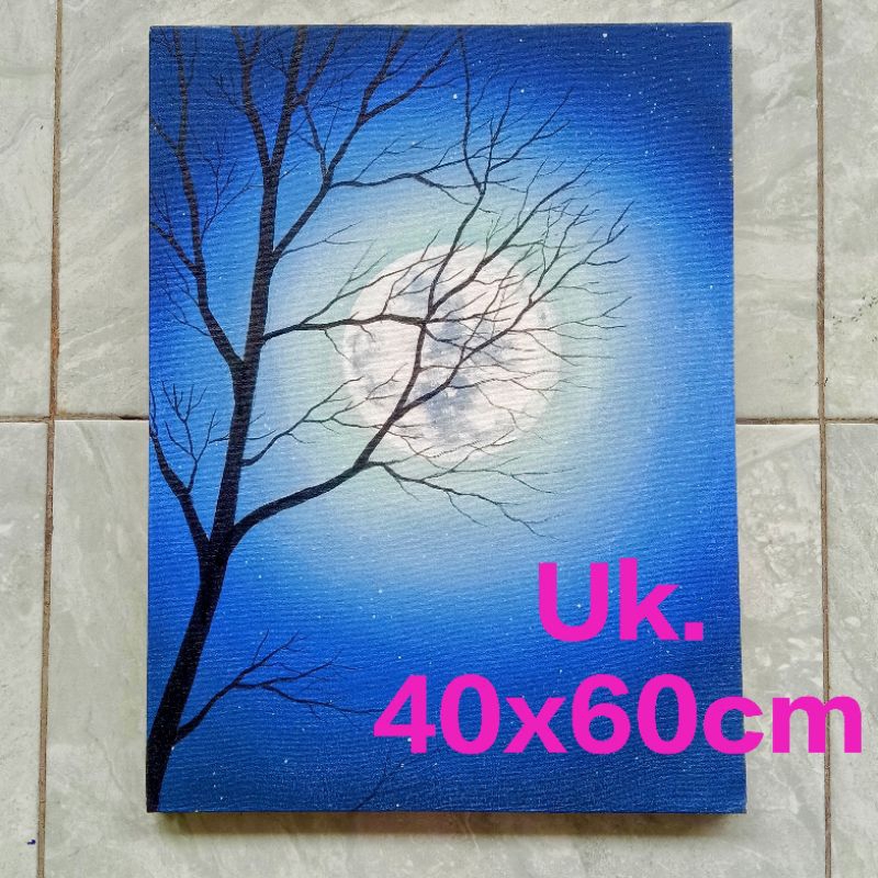 Lukisan Kanvas Canvas 40x60cm Asli Hasil Lukis Tangan Bukan Print