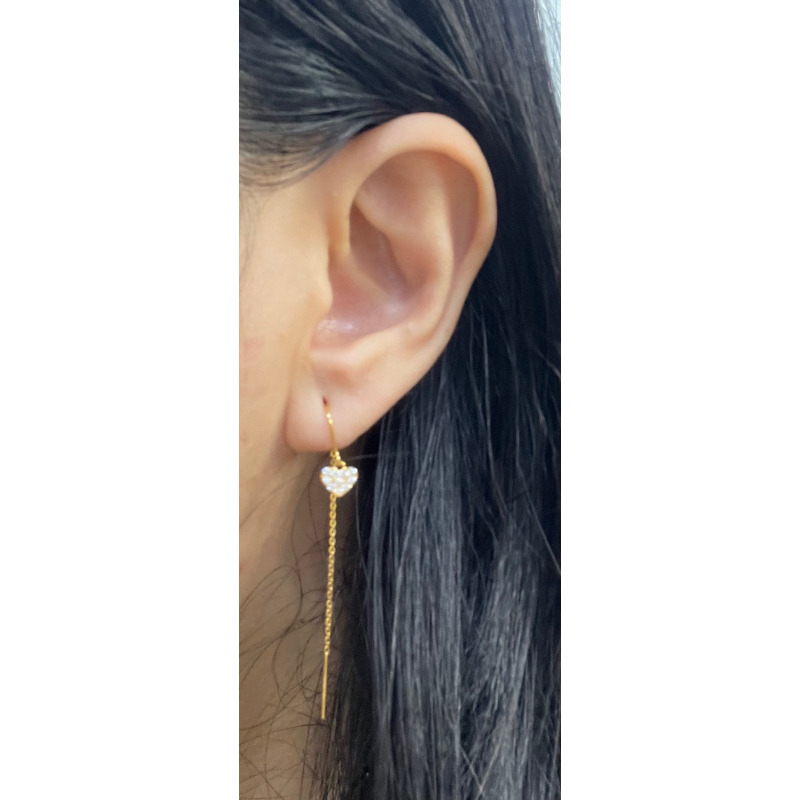 Murah Anting Panjang emas asli Elegan anting korea
