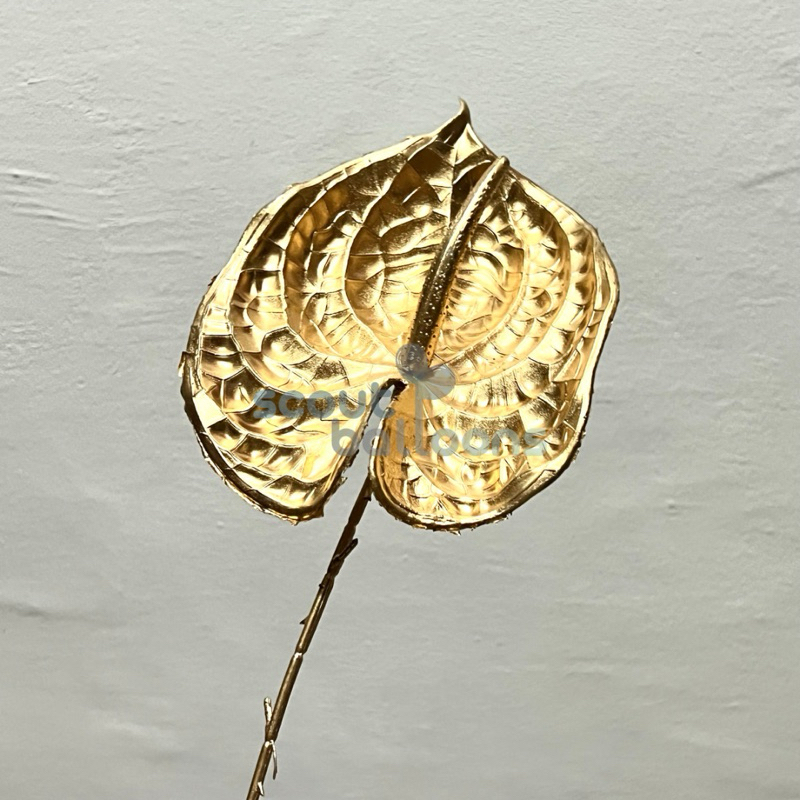 Daun Anthurium Gold Premium  Bunga Daun Anthurium / Bunga Daun Kuping Gajah Artificial Premium