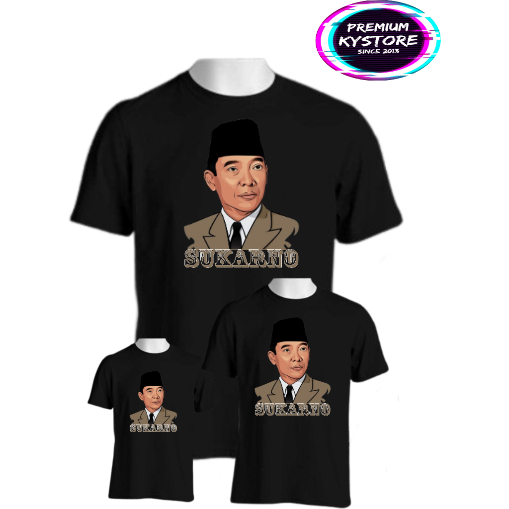 Kaos Distro Motif kartun Tokoh Nasional