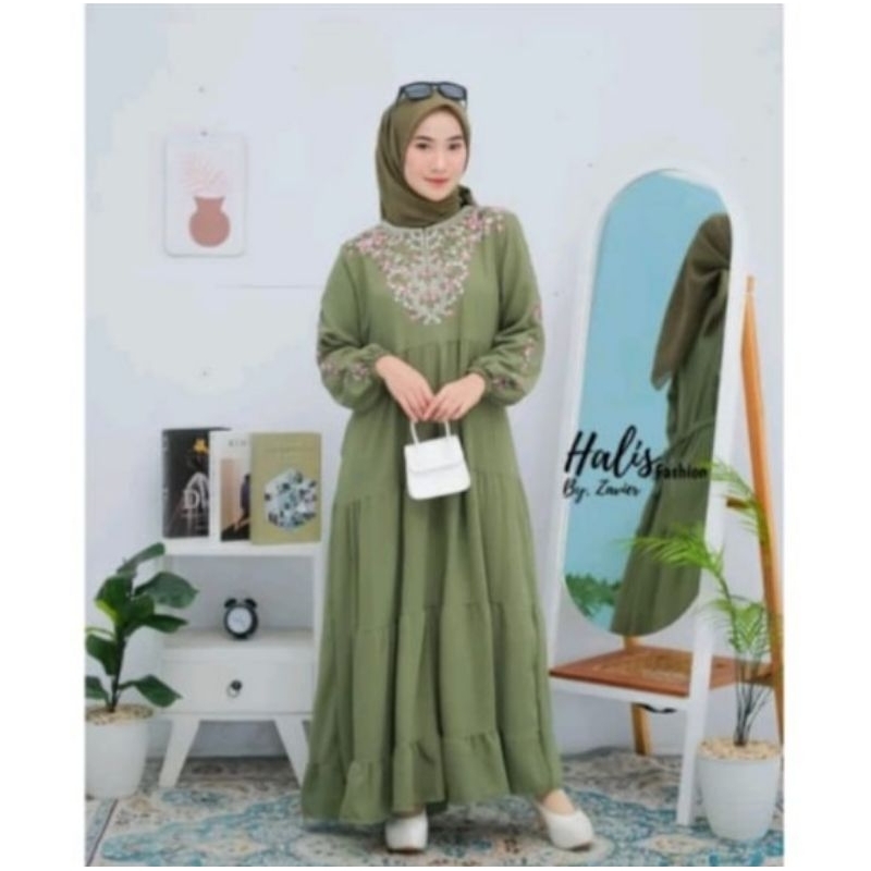 HALIS DRESS BORDIR BY HALIS FASHION/DRESS BORDIR ORIGINAL HALIS FASHION/DRESS BUSUI/DRESS BORDIR HAL
