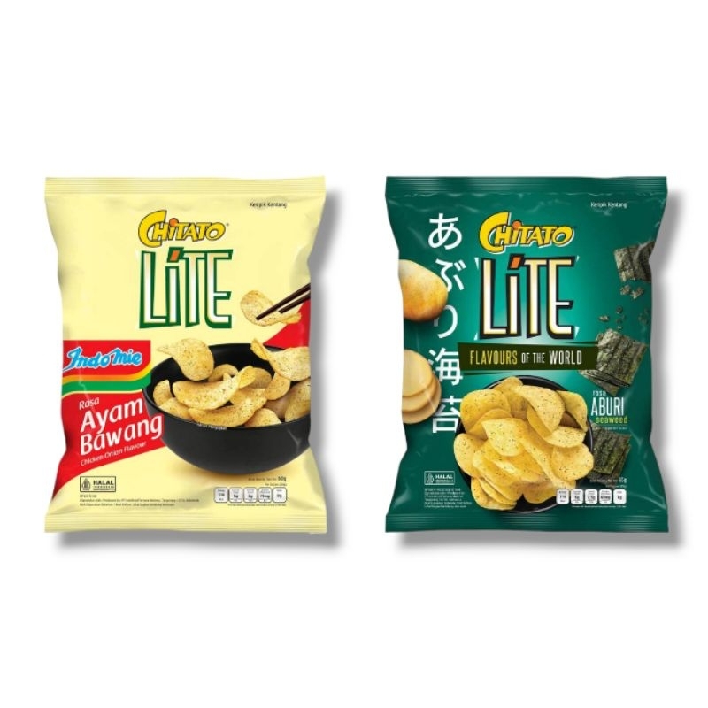 

Chitato Lite Snack Potato Ayam Bawang 68G/Aburi Seaweed 65G