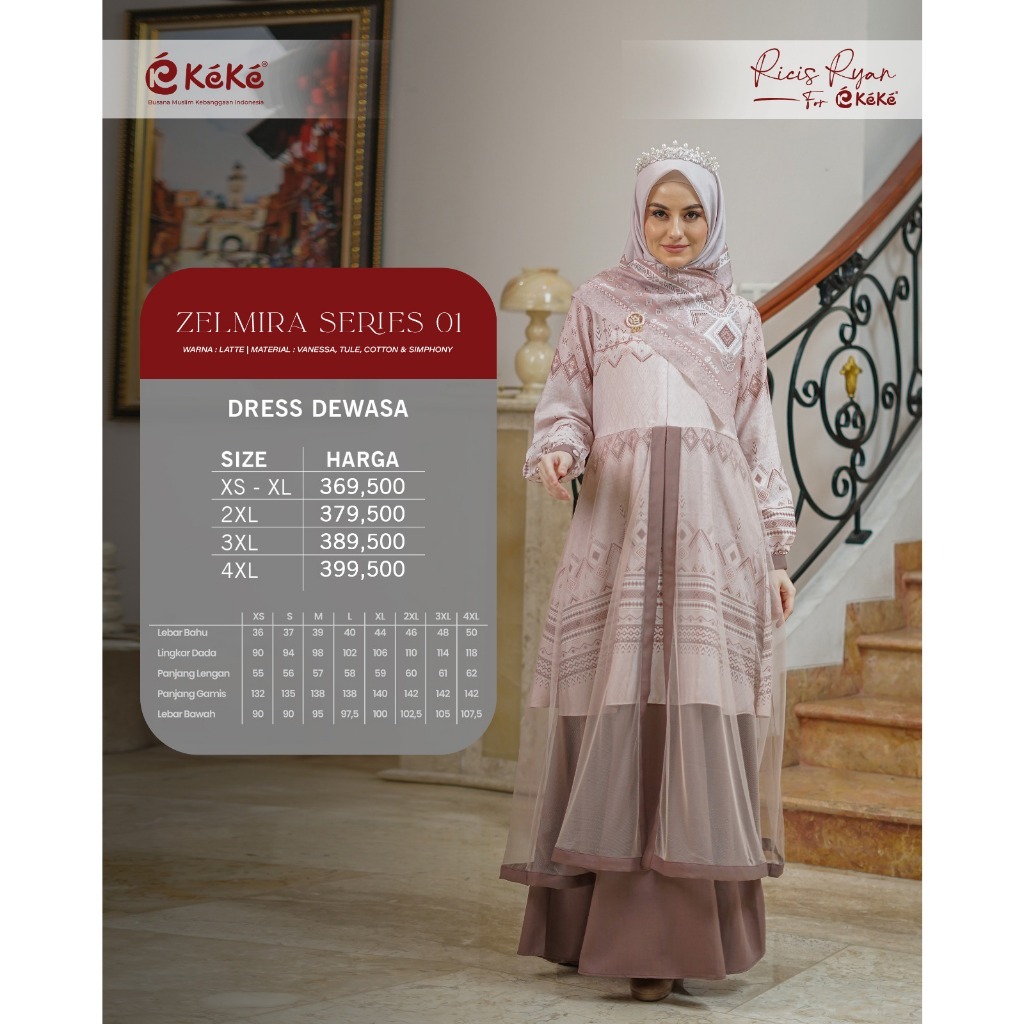 SARIMBIT ZELMIRA SERIES 01 BY KEKE // BAJU SERAGAM LEBARAN KELUARGA WARNA COKSU MOTIF BATIK KEKE FAS