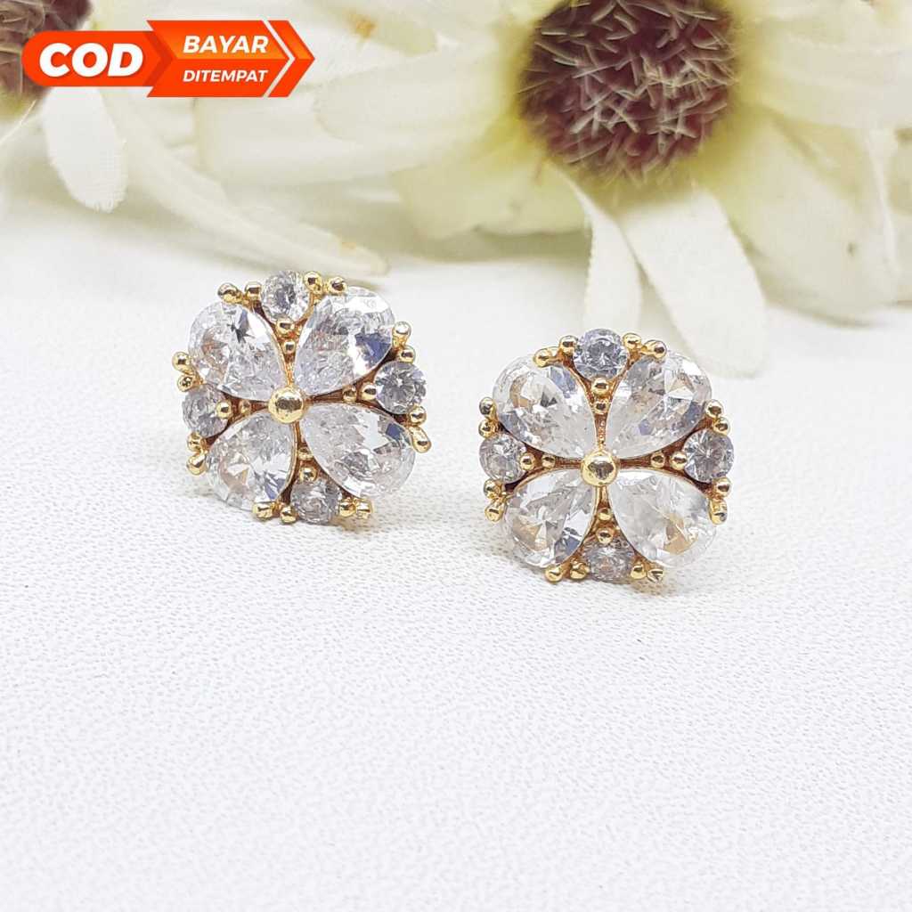 mytitanium-anting xuping lapis emas model kekinian wanita dewasa kwalitas terbaik FDJ63