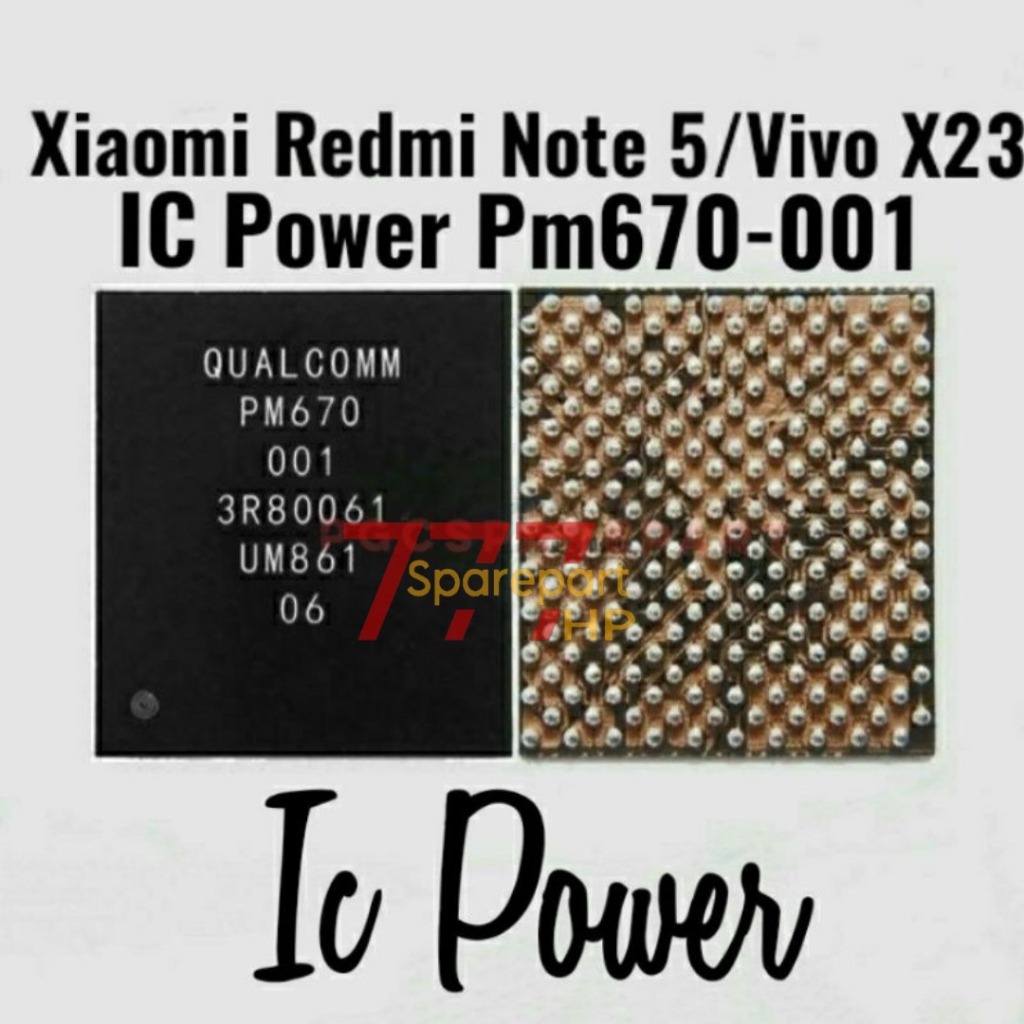IC Power PM670-001 / pm670001 Untuk Xiaomi Redmi Note 5 / R17 / Vivo X23 / CPH1879 / PBEM00 / V1809A