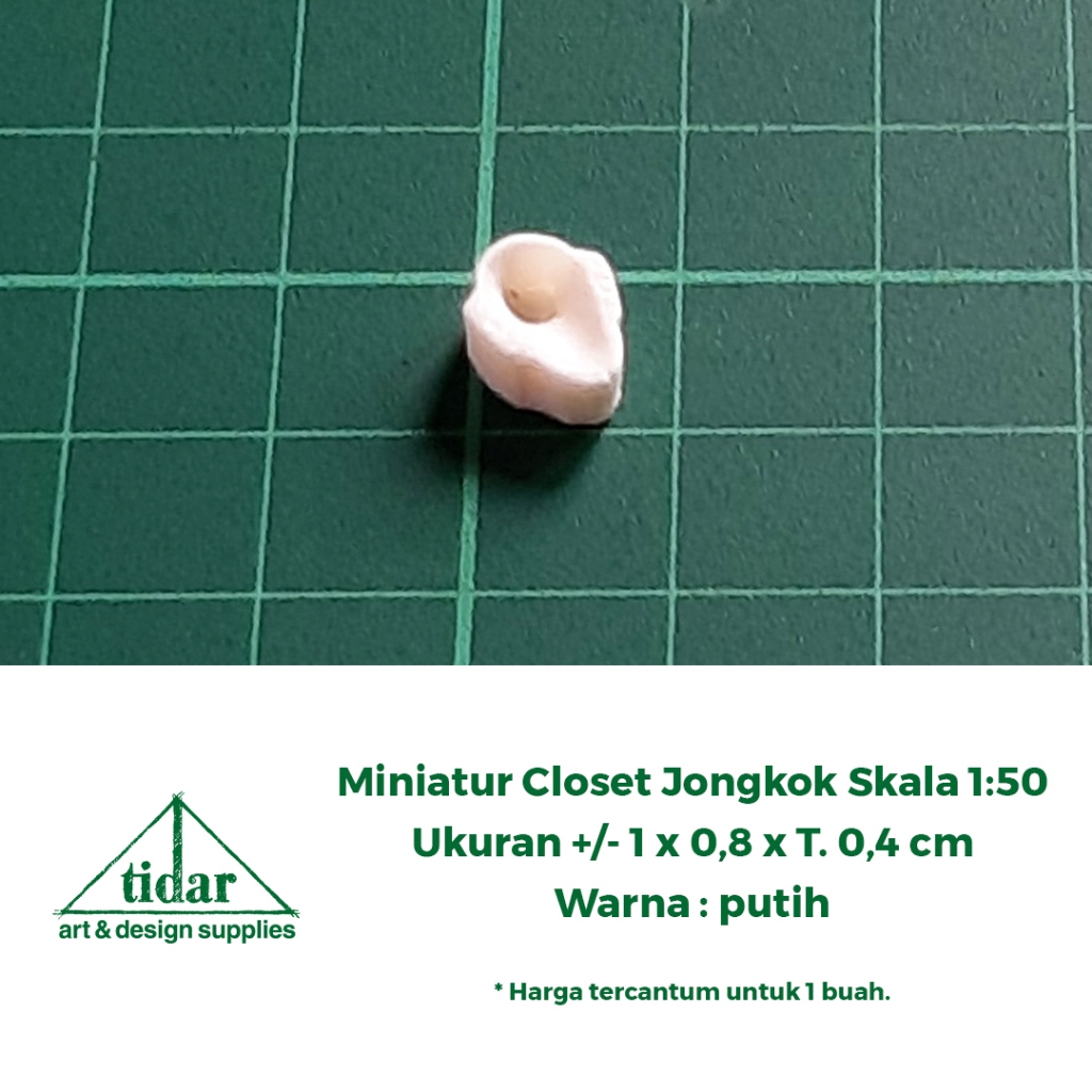 MH - Miniatur Closet Skala 1:50 - Maket Kloset Jongkok - Kamar Mandi / Toilet / WC
