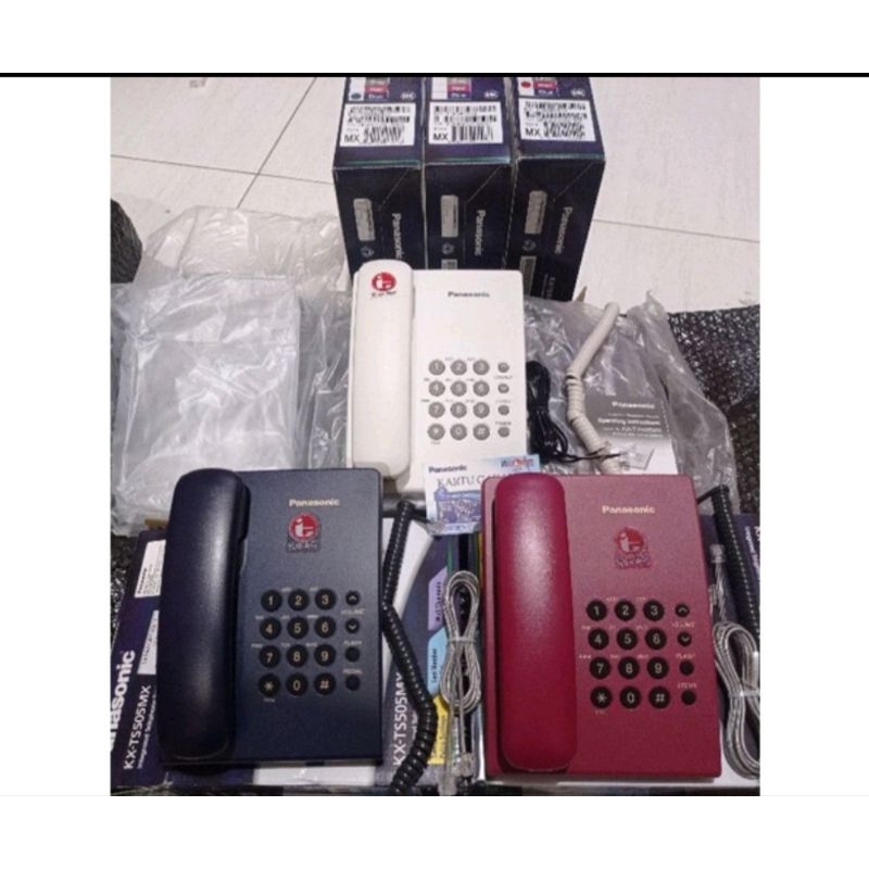 PESAWAT TELEPON PANASONIC KX-TS505 BARU PUTIH CUCI GUDANG