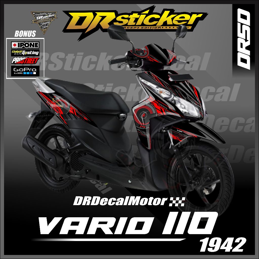 STIKER DECAL VARIO 110 TECHNO FULL BODY LANGSUNG-STIKER ANTI GORES MOTOR VARIO 110 TECHNO FULL BODY