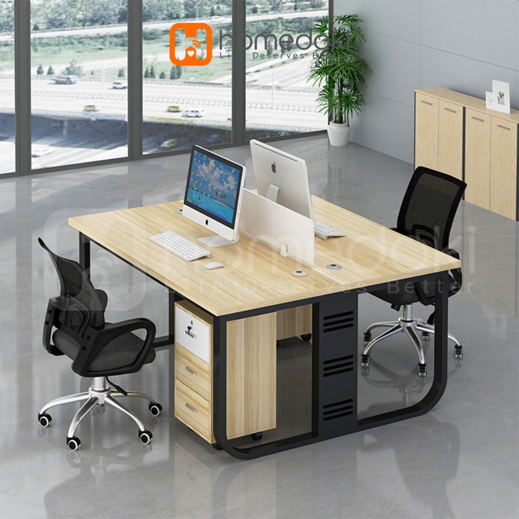 Homedoki Meja /Meja Kantor / Computer Desk /Meja Kantor / Meja Kayu Minimalis / Meja Kerja
