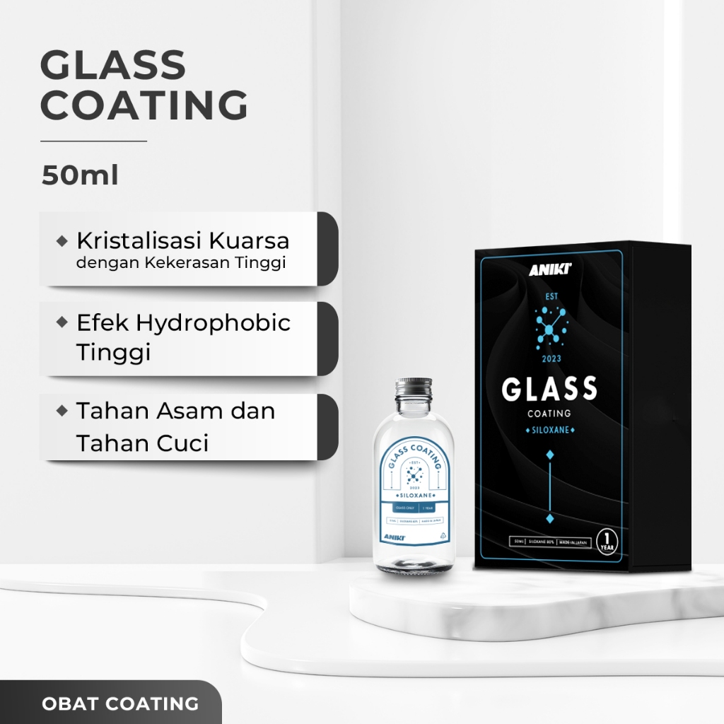 【ANIKI】Glass Coating 50ml - Coating Kaca/ Coating Mobil