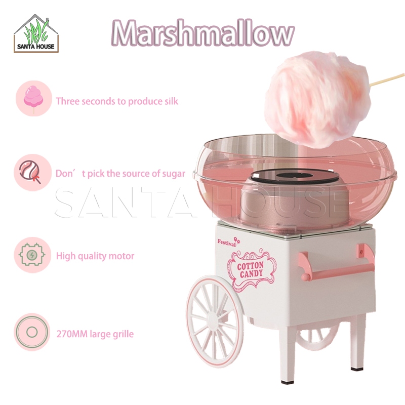 Mesin permen kapas listrik mini pembuat permen kapas manis 220V dengan gula
