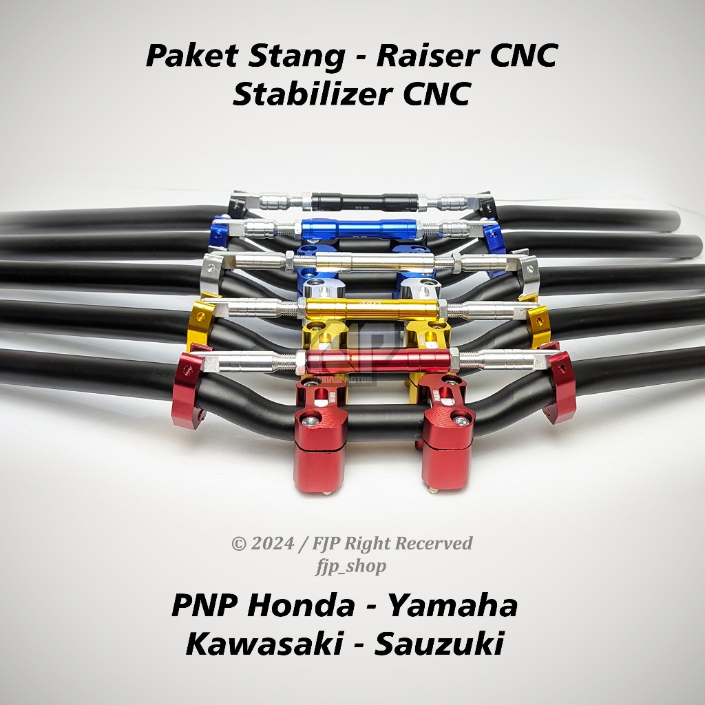 Stang Stir RZR Paket Stabilizer Raiser Honda Yamaha Suzuki Kawasaki - Beat Street X ride PCX Satria 