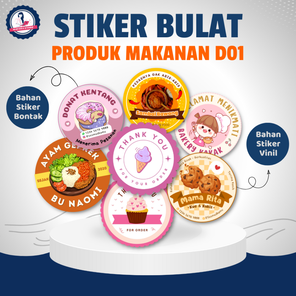 

PART 2 Label Olshop Bulat makanan / Segel Online shop kemasan Transparan vinil bontak kue / Lebel kue custom