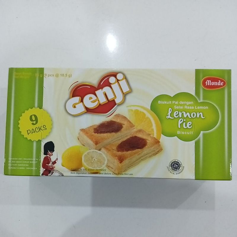 

Monde Genji Biskuit Pai dengan Selai Rasa Lemon 10.5 g @9 pcs / 95 gram