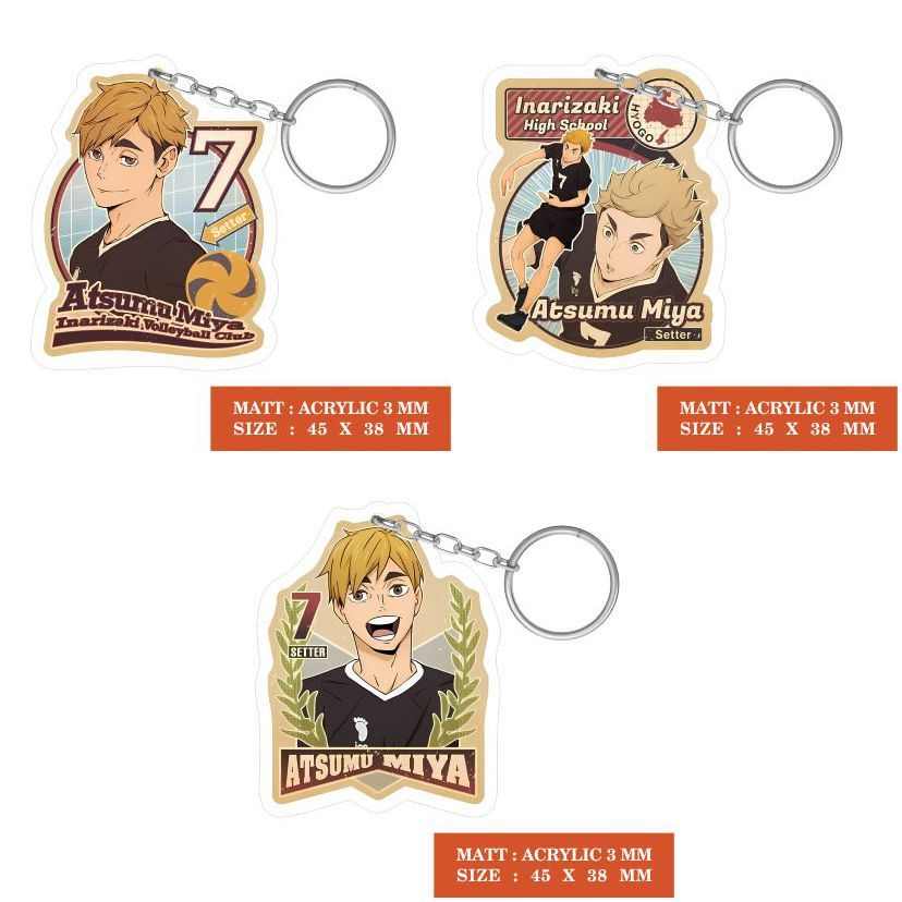 Ganci Akrilik Anime Haikyuu Inarizaki Atsumu Osamu Miya Shinsuke Kita