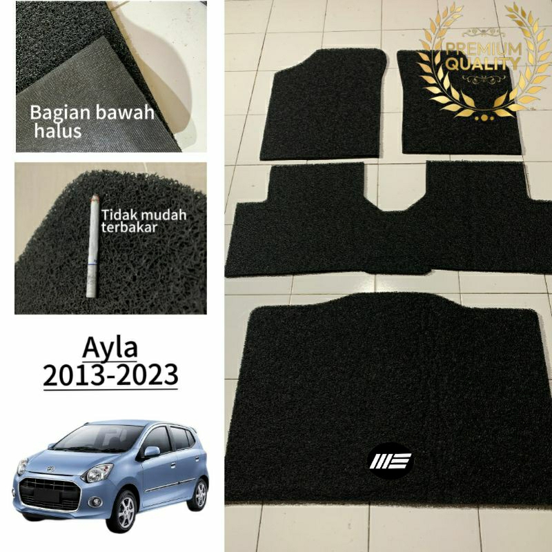 Karpet mobil ayla polos full/karpet mie bihun full ayla/ karpet mobil untuk ayla mie bihun lembut,em