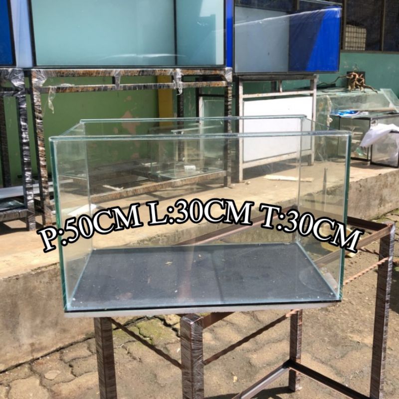 aquarium 50x30x30+ packing kayu