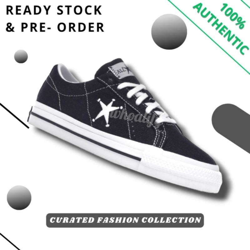 Converse One Star OX Stussy Black White Hemp 173120C - 100% Original