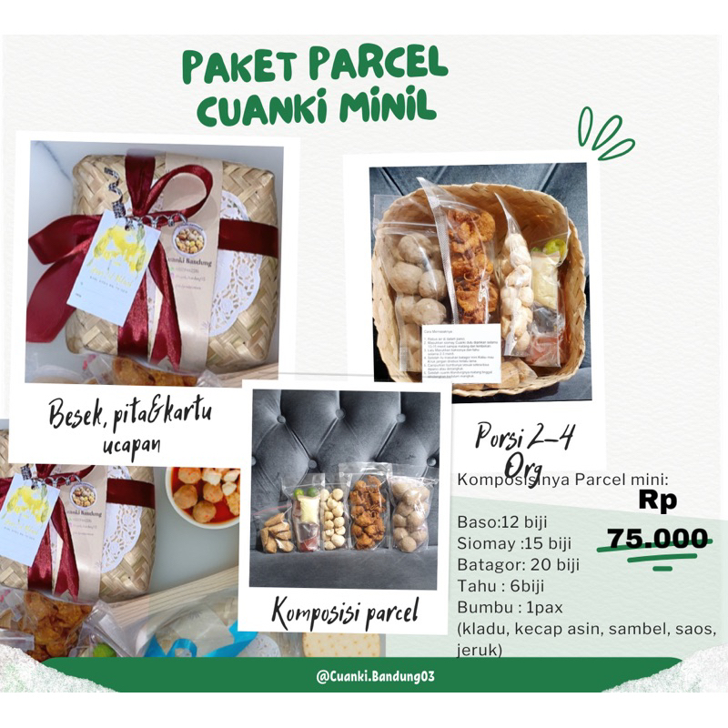 

Paket Parcel Mini Cuanki untuk 2-4org