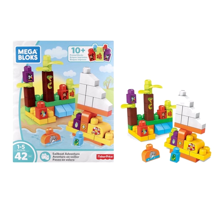 Fisher Price Mega Bloks Building Basic Sailboat Adventure MEGA BLOKS