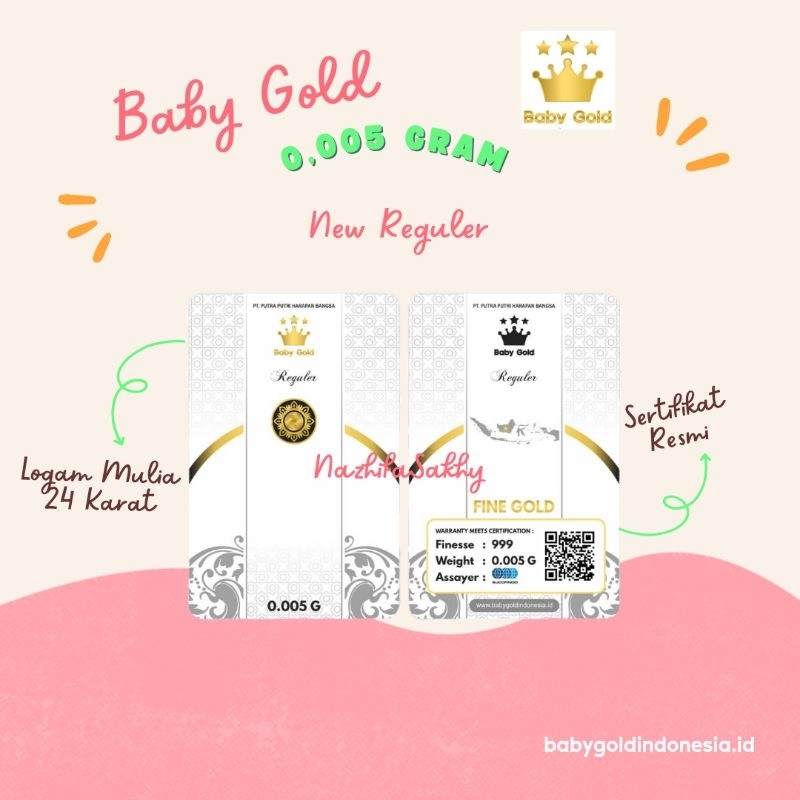 NazhifaSakhy - Babygold 0,005 gram - Baby Gold 0.005 gr - New Reguler PVC