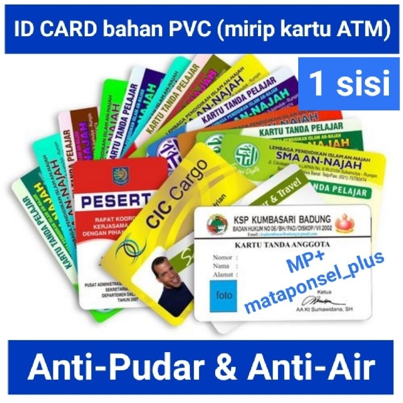 

ID Card 1 Sisi | Tanda Pengenal | Kartu Pelajar dan Lainnya