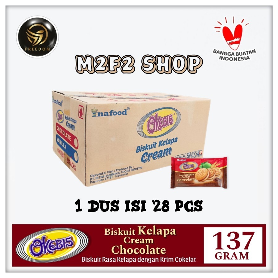 

Okebis Biskuit Kelapa Cream Chocolate | Krim Cokelat - 137 gr (Kemasan Karton)