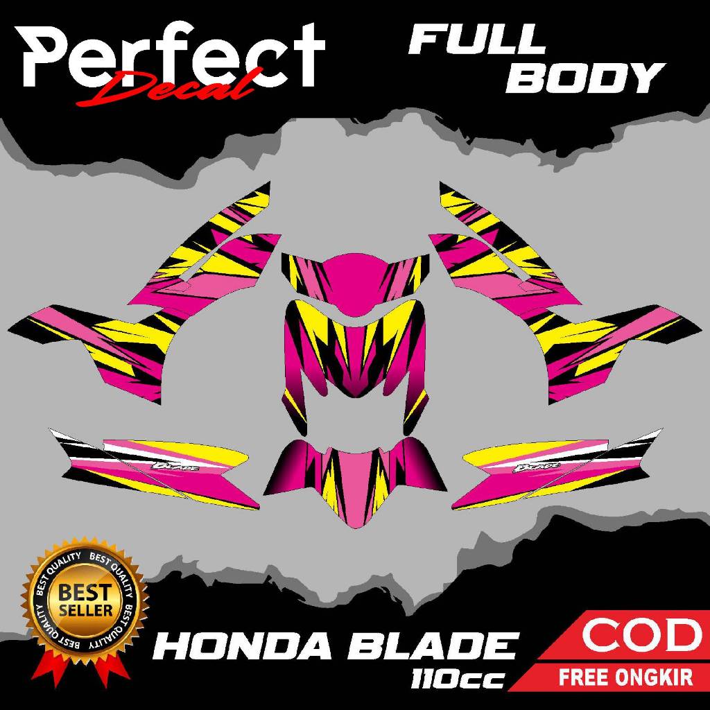 Decal Stiker Motor Honda BLADE 110cc Full Body Sticker Custom Variasi