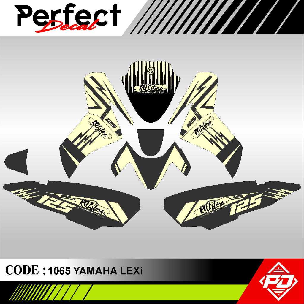 Decal Stiker Motor YAMAHA LEXI 125 / LEXI S OLD / NEW Full Body Sticker Custom Variasi (DESAIN CUSTO