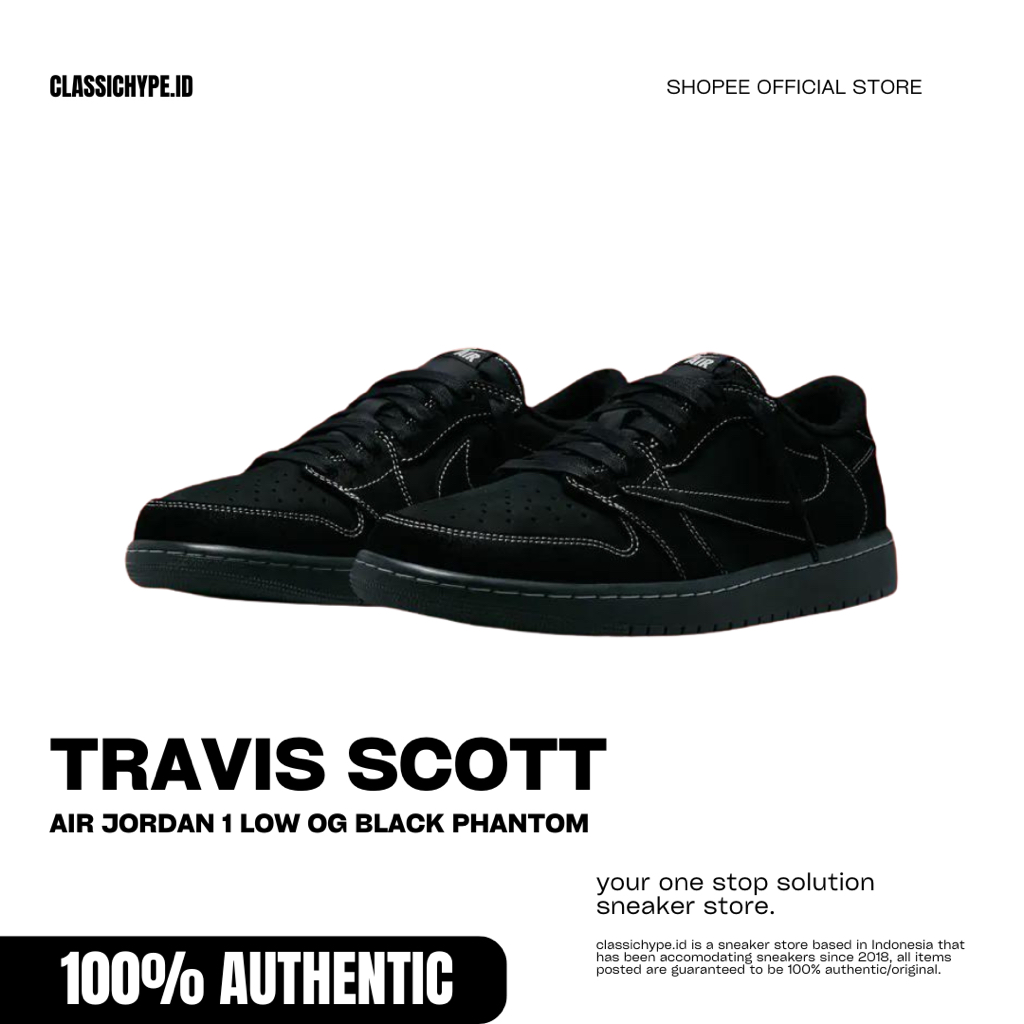 Travis Scott Air Jordan 1 Low Og Black Phantom