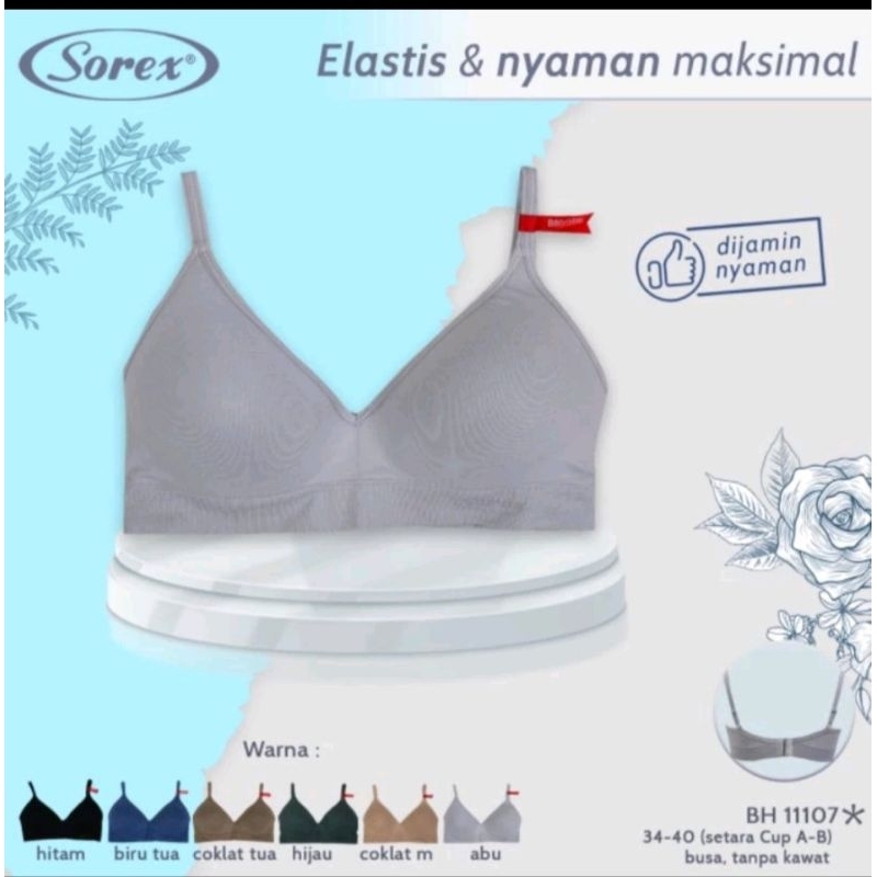 SOREX BRA - BH SPORTY TANPA KAWAT BUSA TIPIS 11107