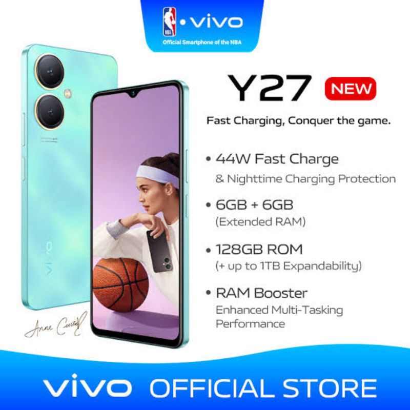 VIVO Y27 LTE - RAM 6/128GB [HP DISPLAY] - MULUSS KINCLONG KAYAK BARU CAM 50MP, FAST 44W, BAT 5000MAH