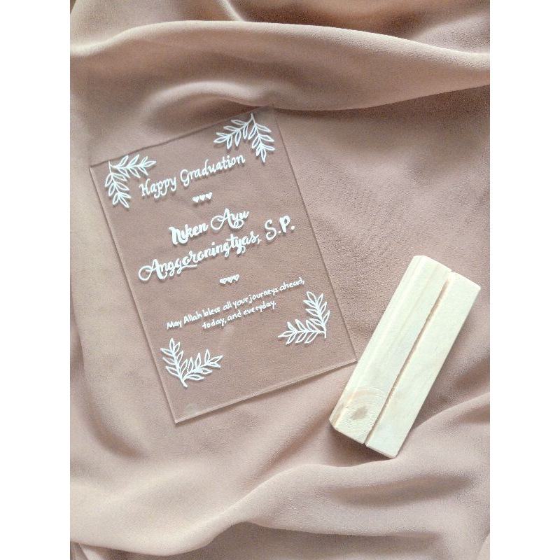 A6 Acrylic Lettering / Mini Acrylic / Kado Wisuda / Gift Wisuda / Kado Ulangtahun / Gift Box Custom