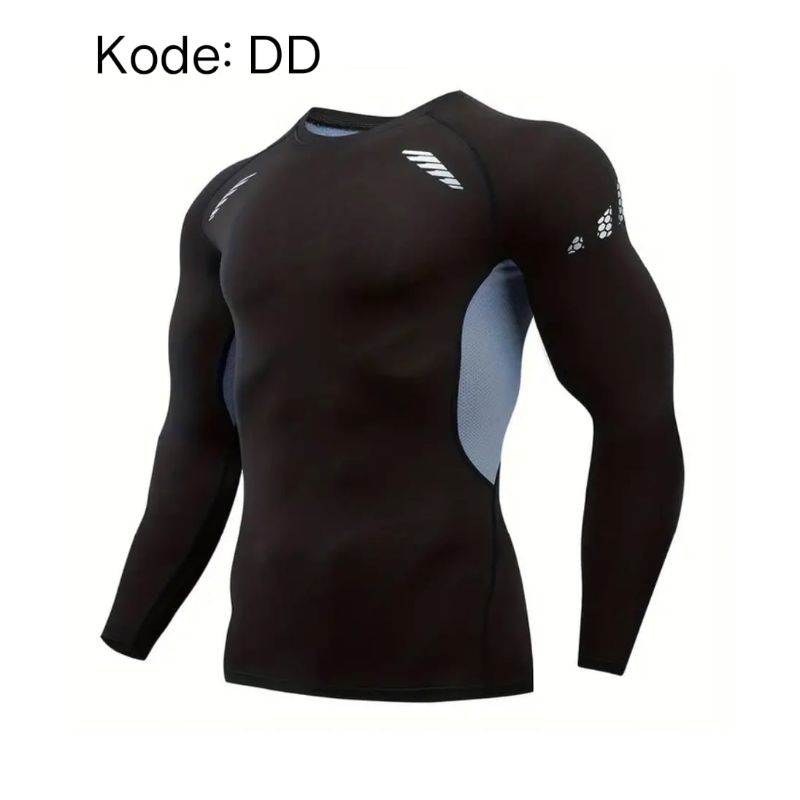 Atasan Kaos Manset Pria Olahraga Gym /kaos Sport Pria Lengan Panjang