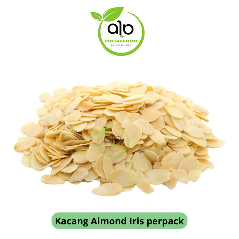 

kacang almond iris 250gr / Raw Almond Slice / Irisan Kacang Almond Mentah - ALO Fresh Food