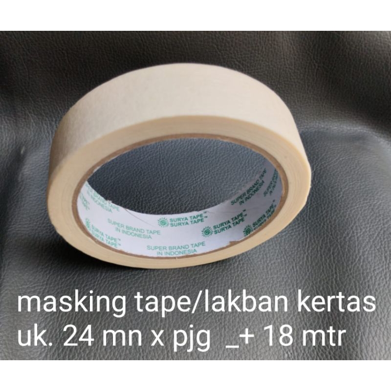 

masking tape lakban kertas uk 24 mm x 18 mtr