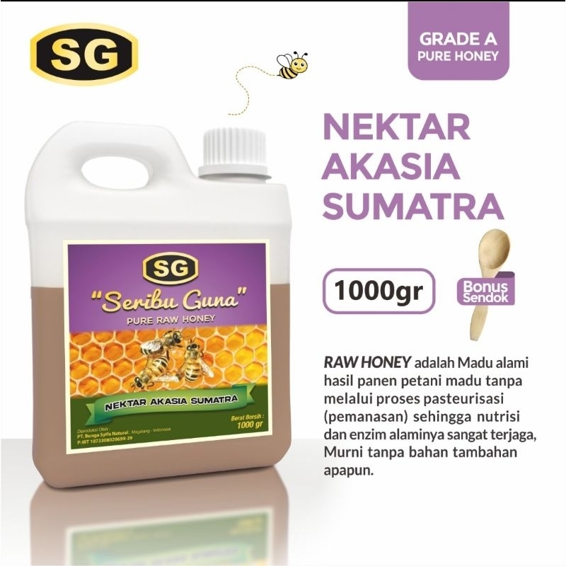 

Madu Murni Asli Seribu Guna Nektar Akasia Sumatra 1kg 100% Pure Raw Honey