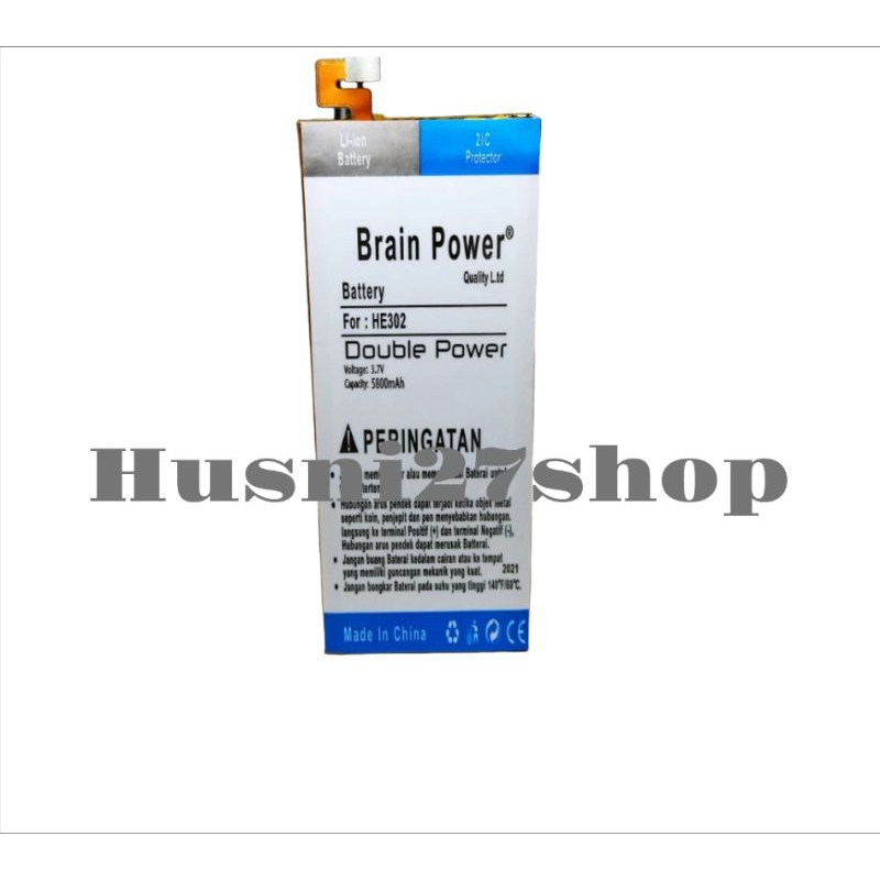 BATRE BATREI BATERAI BATTERY BATTERAY LUNA V LUNA V55C HE302 HE 302 V55 V 55 BRAIN DOUBLE POWER