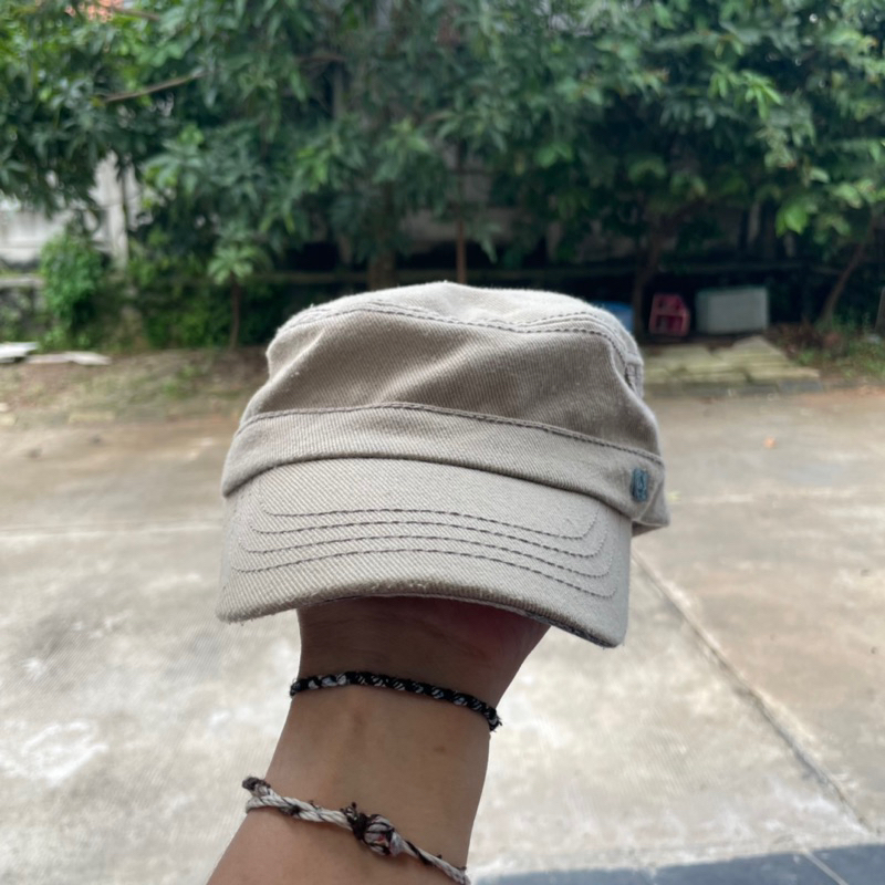 preloved topi Eiger cap original keren warna coklat/krem model army