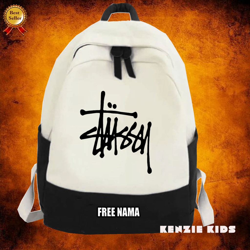 TAS BACKPACK ANAK SEKOLAH MOTIF STUSSY