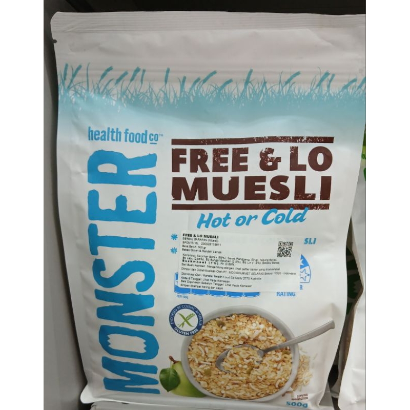

Monster Health Food Free And Lo Muesli 500g - HK, RM