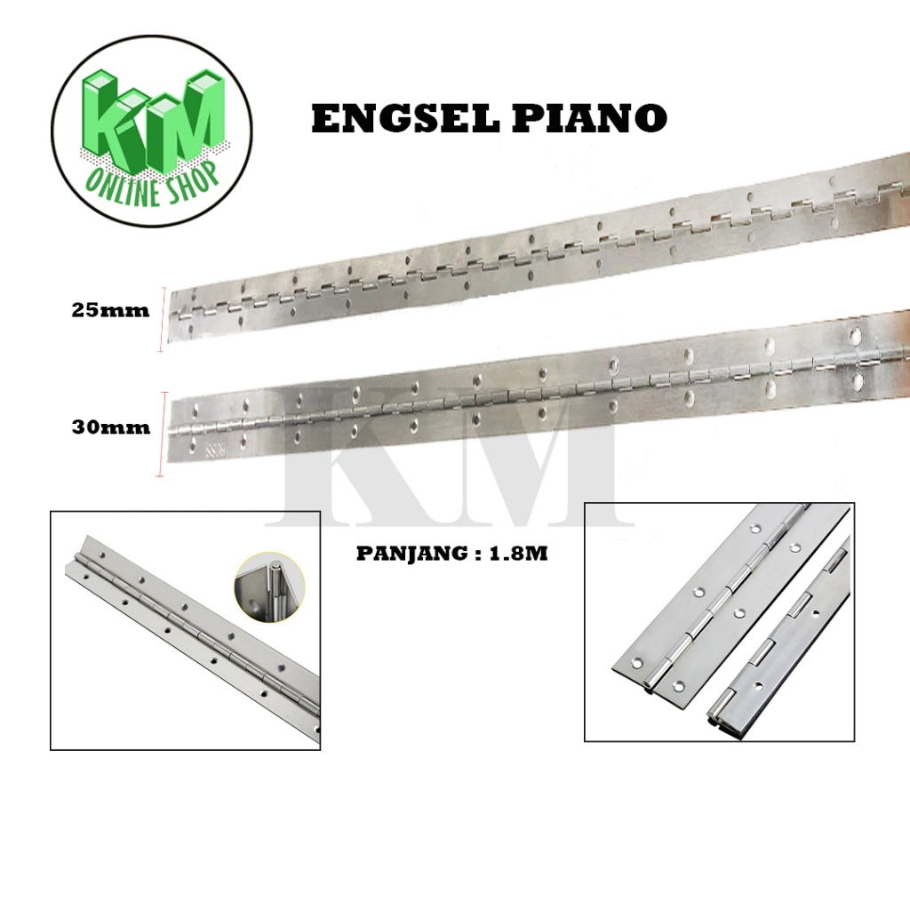 Engsel Piano 1.8 Meter / Engsel Lemari Besi Panjang / Engsel Lemari Lebar 25 mm 30mm