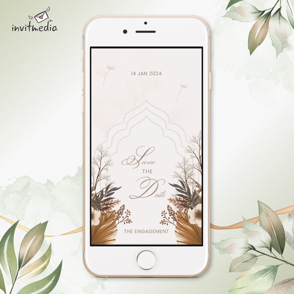 Video Undangan Digital Lamaran Tema Islamic Floral 1 / Pertunangan / Engagement Invitation