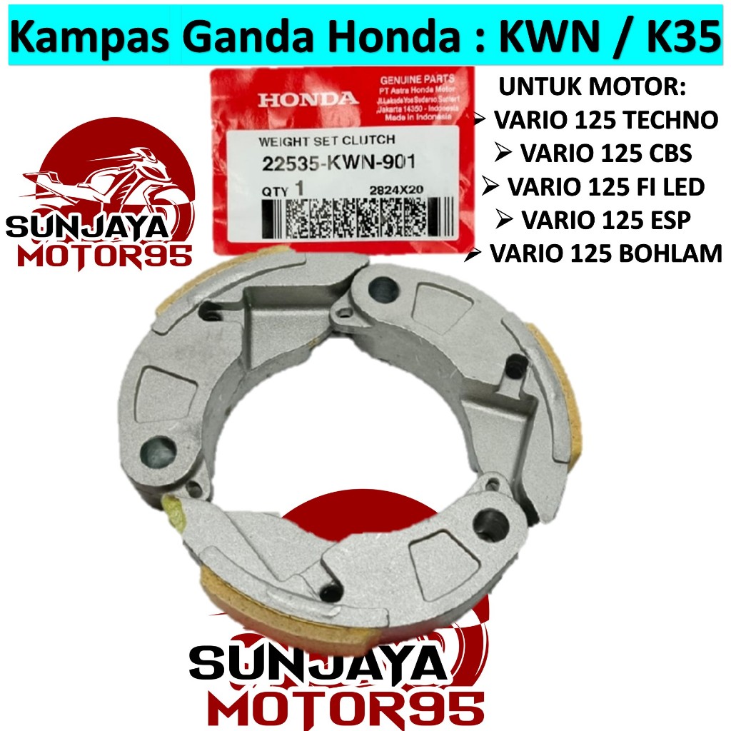 Kampas Ganda / kampas otomatis Honda Vario 125 Old - Vario 125 techno KWN