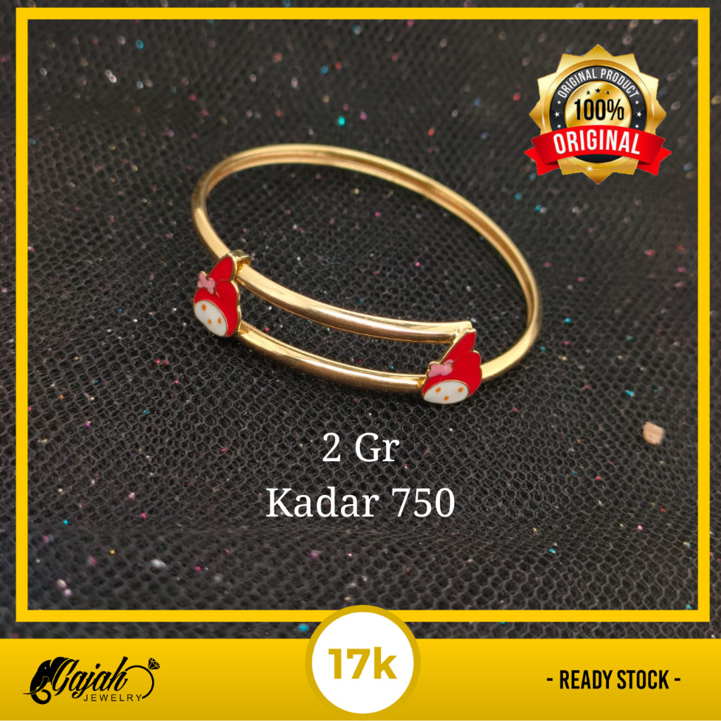 Gelang Emas 17 K - Toko Emas Gajah Online - 2 gr - 2500