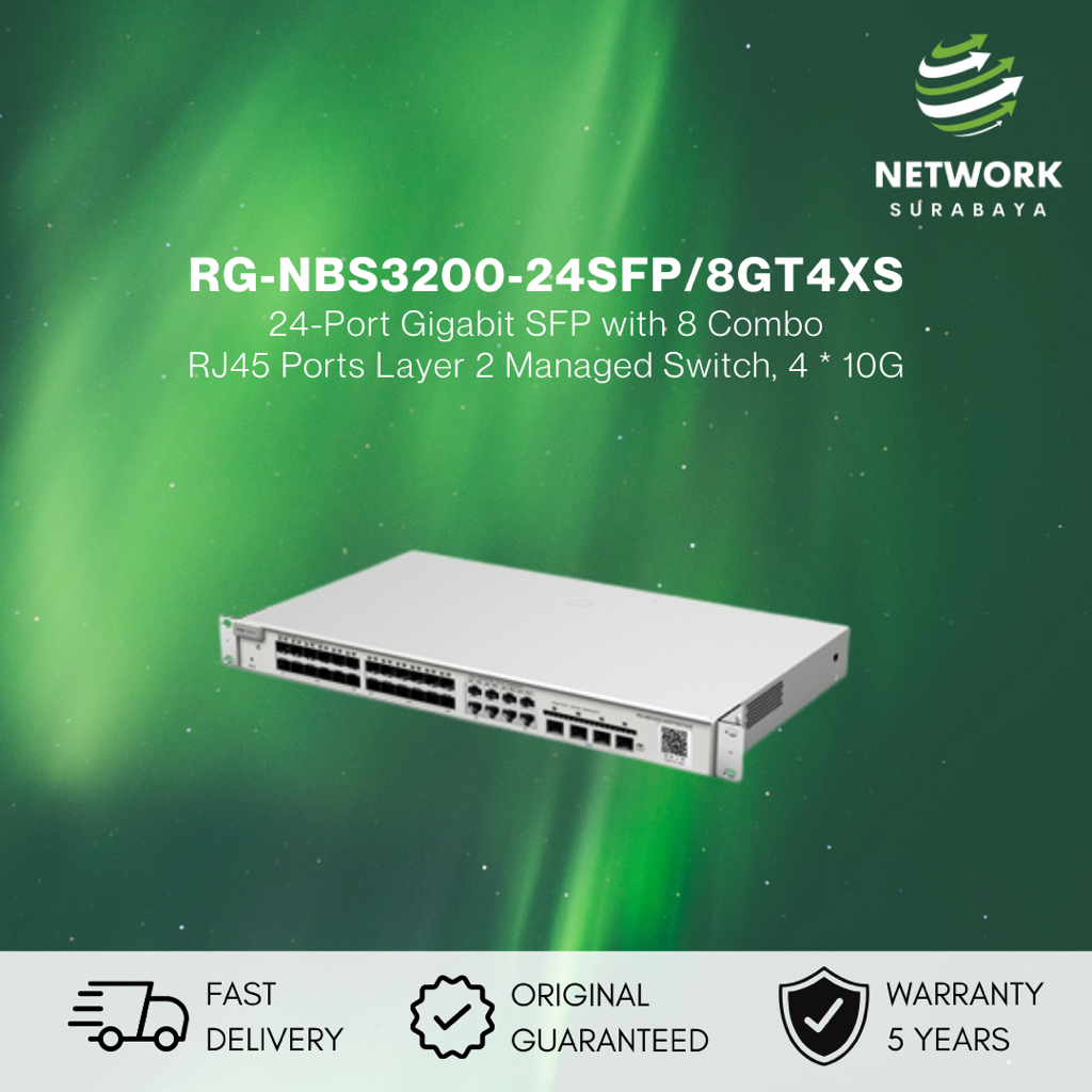 RUIJIE REYEE RG-NBS3200-24SFP/8GT4XS 24Port Gigabit L2 Managed SFP Switch
