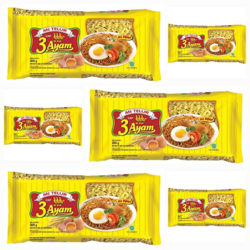 

Mi Telur Cap 3 Ayam Super Kuning 200 Gr